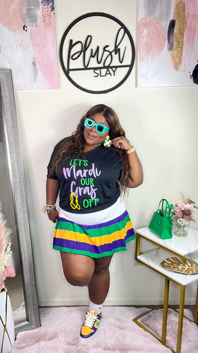 Let’s Mardi Gras Black Tee(Sm-2x)