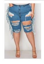 Load image into Gallery viewer, On Me Fringe Shorts(1x-3x)