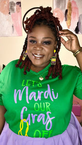 Let’s Mardi Gras Black Tee(Sm-2x)