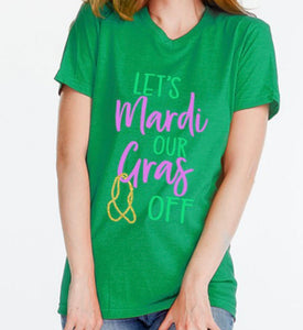 Let’s Mardi Gras Black Tee(Sm-2x)