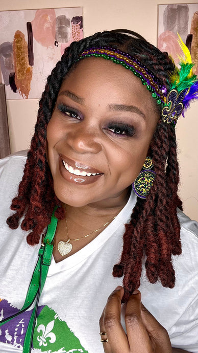 Mardi Gras Sequins Stretch Head Band