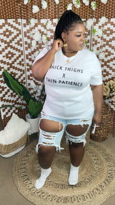 ThicK Thighs WHITE  (Sm-3x)