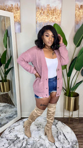 Cardi  rose (xs-3x)