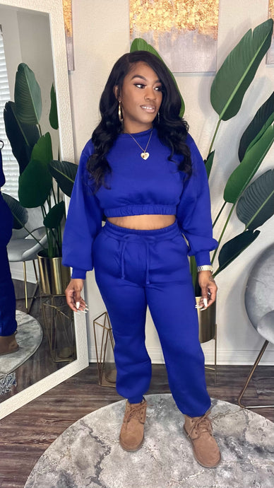 No Worries set bright blue sm-xl