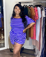 Load image into Gallery viewer, Karma Romper Stripped Blue (Sm-Xl)