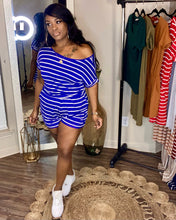 Load image into Gallery viewer, Karma Romper Stripped Blue (Sm-Xl)