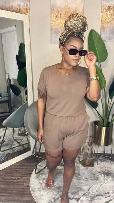 Karma Romper Mocha  (sm-xL)