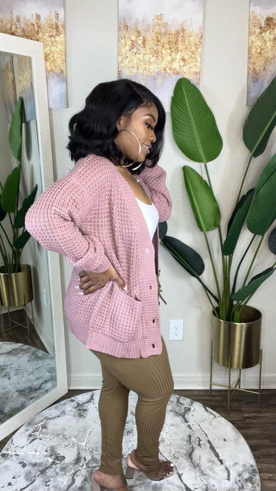 Cardi  rose (xs-3x)
