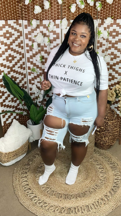 ThicK Thighs WHITE  (Sm-3x)