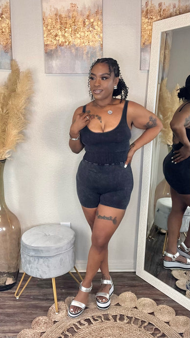 Lounge Romper ash blk sm-xl