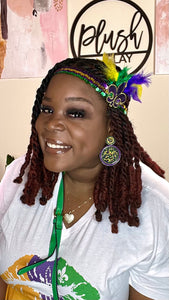 Mardi Gras Sequins Stretch Head Band