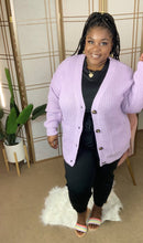 Load image into Gallery viewer, Cardi Dusty Lavender (1x-3x)