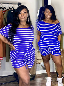 Karma Romper Stripped Blue (Sm-Xl)
