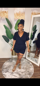 Natalie Romper Black Sm-3x