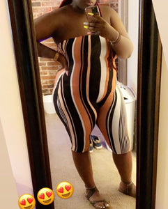 Strapless romper