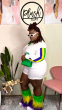 Load image into Gallery viewer, Fur Mardi Gras Leg Warmers