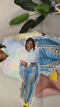 Load image into Gallery viewer, Can’t Tie Me Down Fringe Jeans (1x-3x)